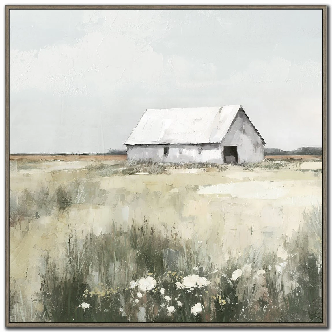 Solitary Shelter Wall Art - Green - 36 X 36