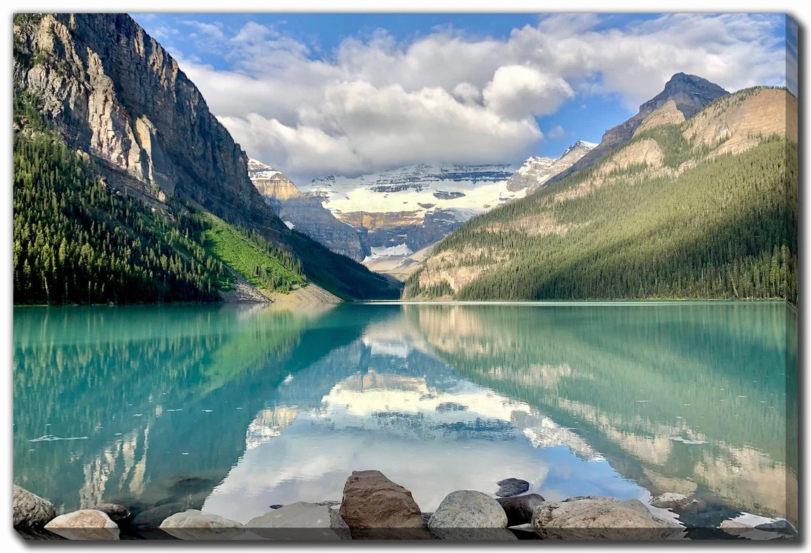 Still Water Peaks Wall Art - Blue/Green - 22 X 28