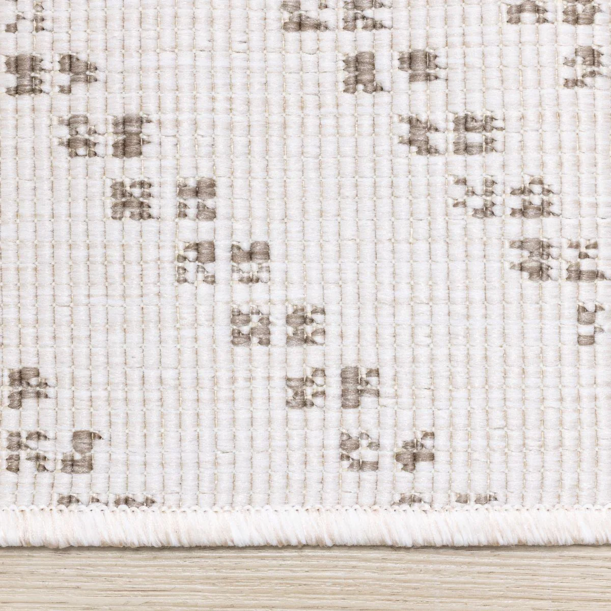 Summer Breeze 5'3" x 7'7" Outdoor Reversible Diamond Pattern - Beige, Cream - Image 7