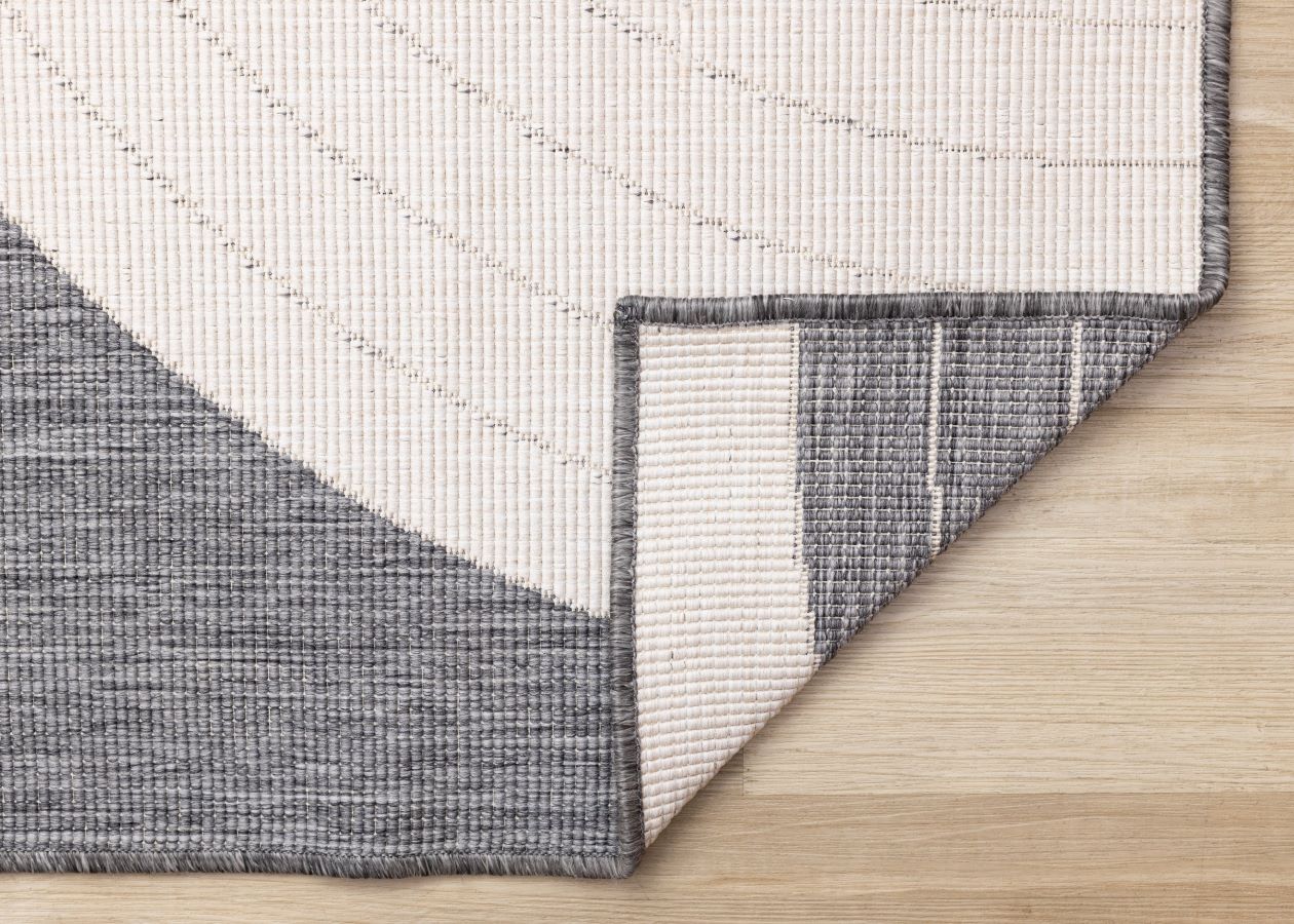 Summer Breeze 5'3" x 7'7" Outdoor Rug Double Arches - Grey, White - Image 5