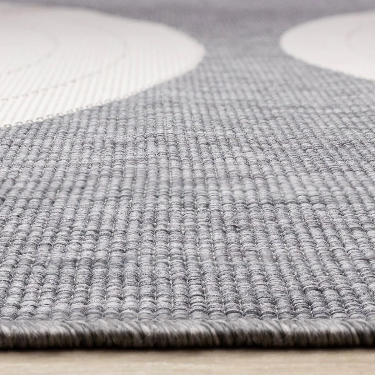 Summer Breeze 5'3" x 7'7" Outdoor Rug Double Arches - Grey, White - Image 7