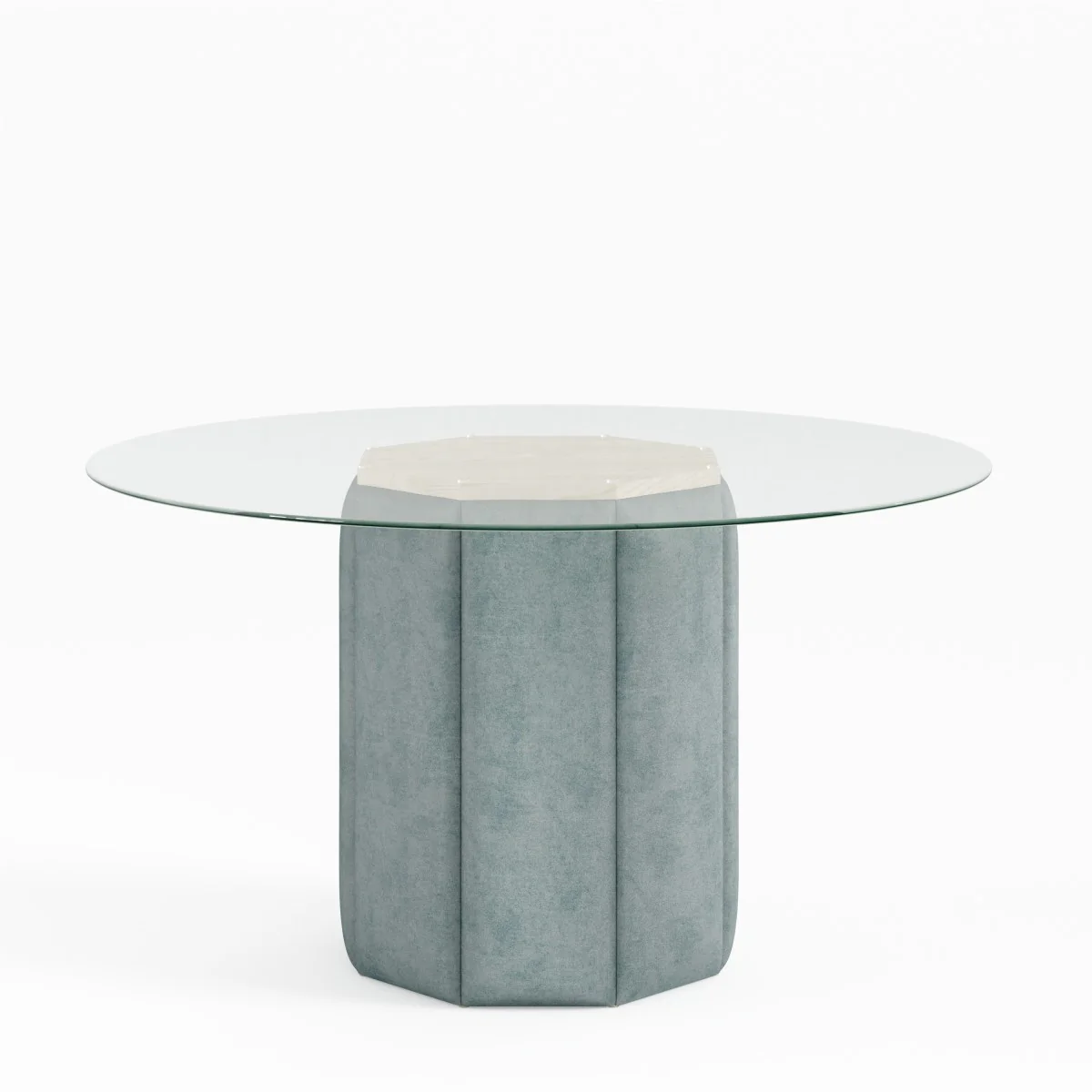 Sundre 54" Round Dining Table - Sky Blue