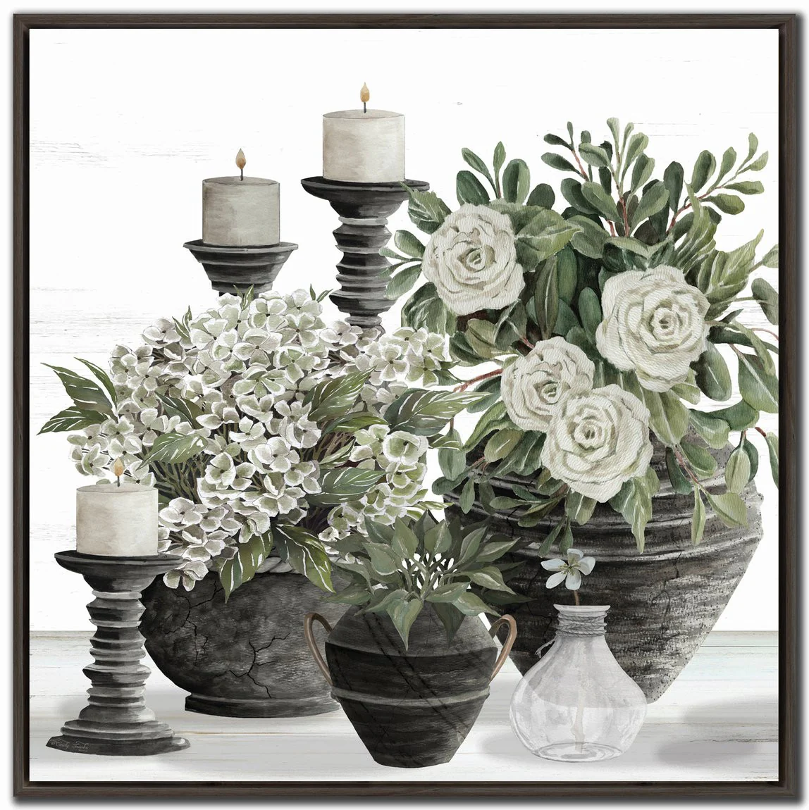 Tabletop Grace II Wall Art - White/Black - 30 X 30