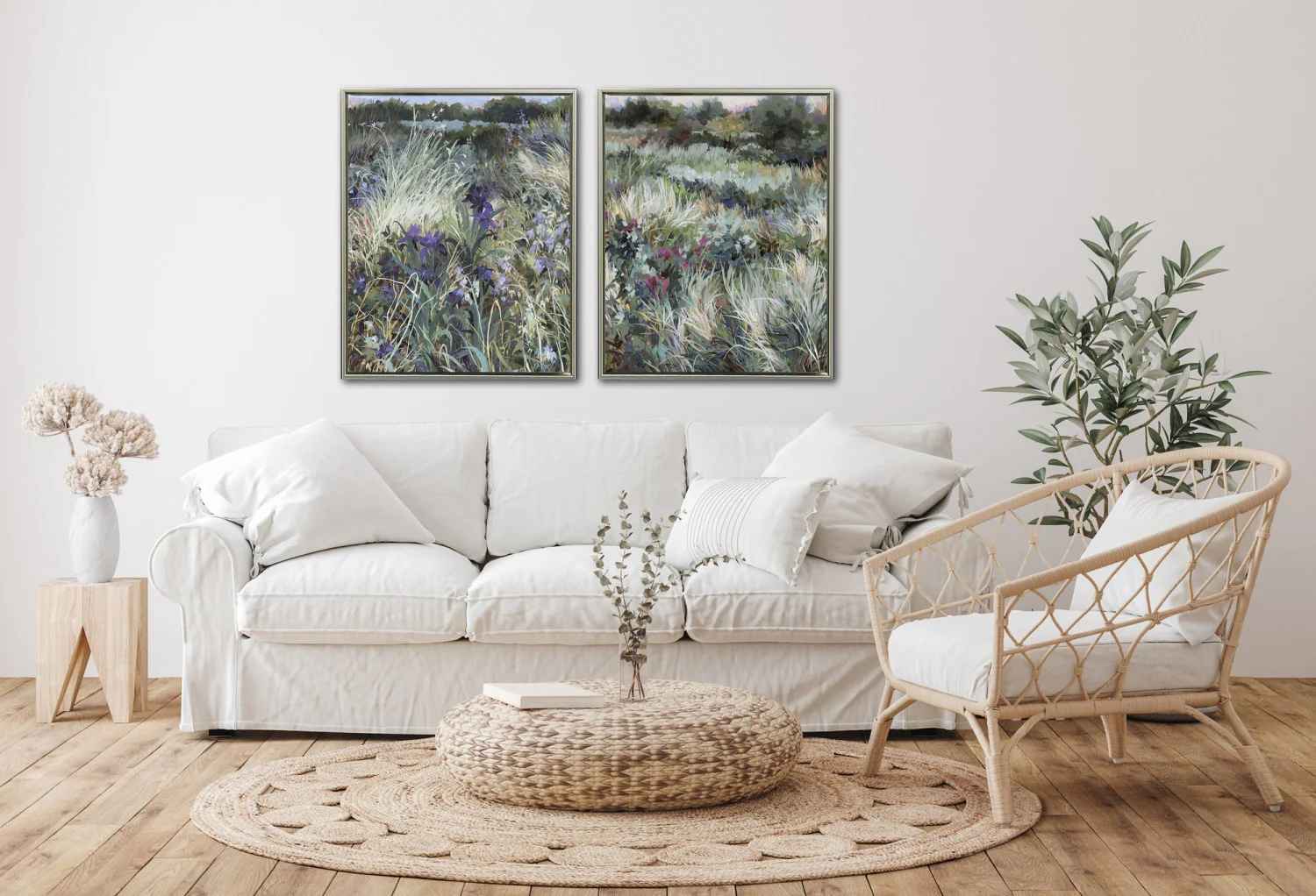 Twilight Meadow II Wall Art - Green/Purple - 30 X 24 - Image 2