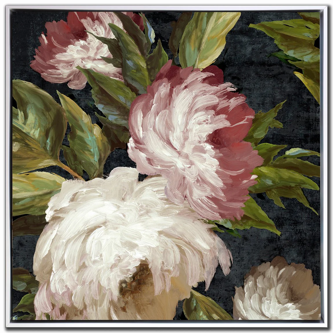 Velvet Blooms II Art - Multi-Colour - 24 X 24