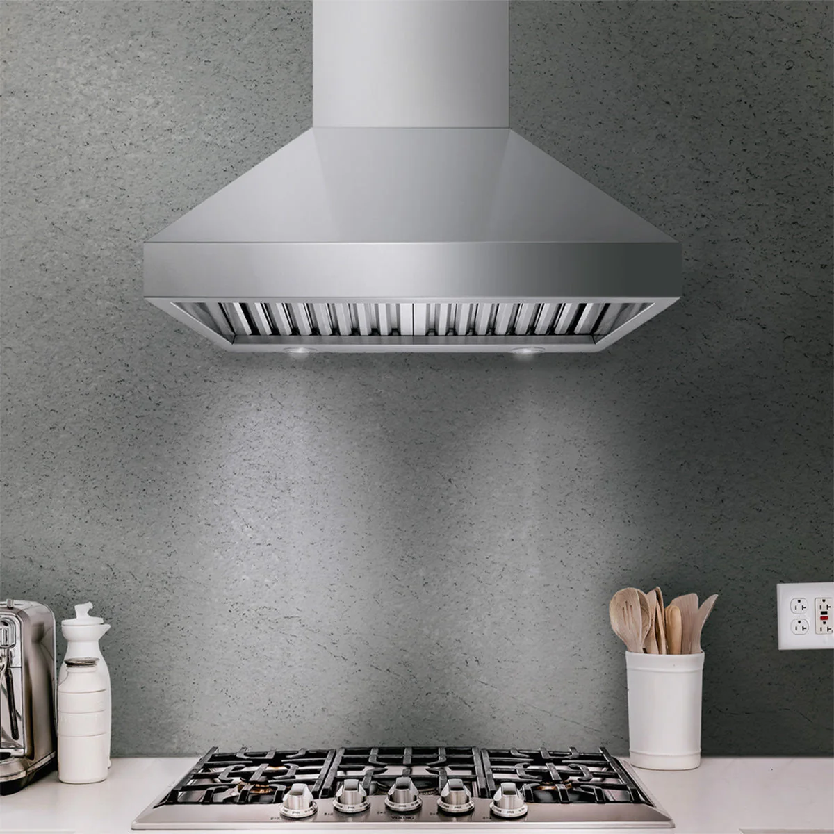 VICTORY Stainless Steel 42" 1200 CFM Wall Mount Range Hood - Twister-MAX-42 - Image 2
