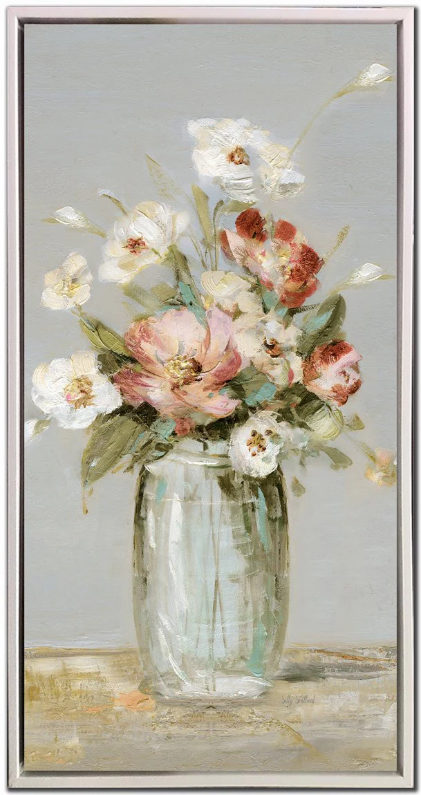 Vintage Blossoms II Wall Art - Multi-Colour - 36 X 18